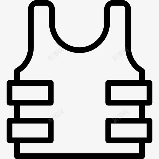 防弹背心武器3直线型图标svg_新图网 https://ixintu.com 武器3 直线型 防弹背心