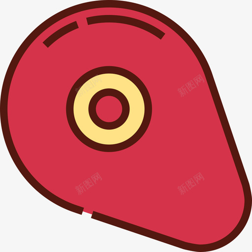 牛排食物6原色图标svg_新图网 https://ixintu.com 原色 牛排 食物6