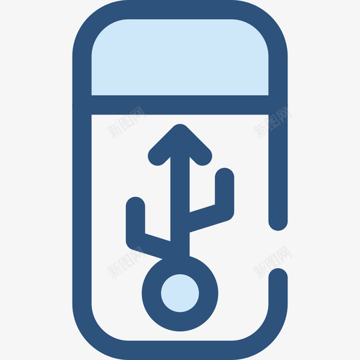 Pendrive学校系列5蓝色图标svg_新图网 https://ixintu.com Pendrive 学校系列5 蓝色