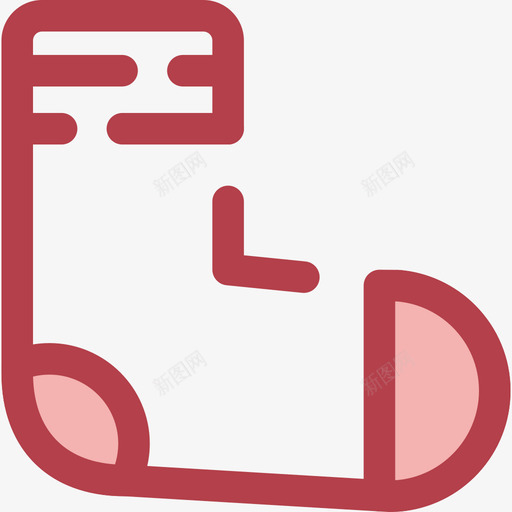 袜子野营10红色图标svg_新图网 https://ixintu.com 红色 袜子 野营10