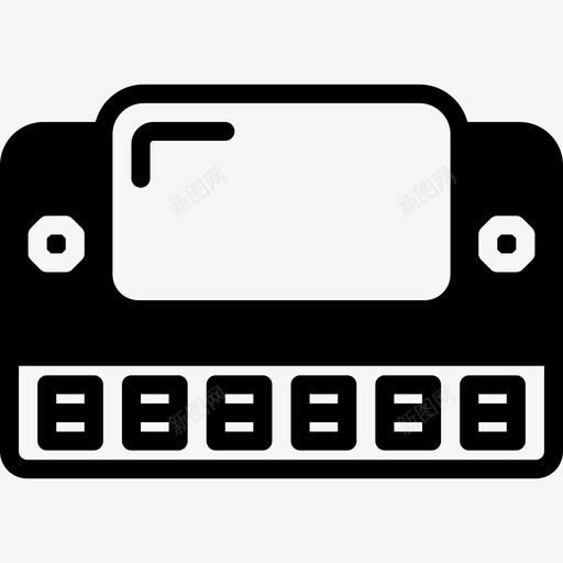 口琴音乐套装填充图标svg_新图网 https://ixintu.com 口琴 填充 音乐套装