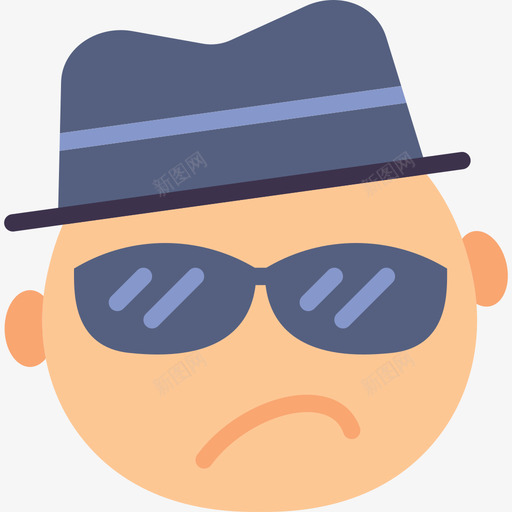 警探表情设置平淡图标svg_新图网 https://ixintu.com 平淡 表情设置 警探
