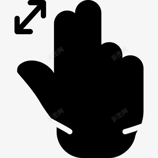 缩小手势4填充图标svg_新图网 https://ixintu.com 填充 手势4 缩小