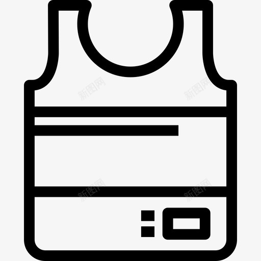 背心夏季3直线型图标svg_新图网 https://ixintu.com 夏季3 直线型 背心