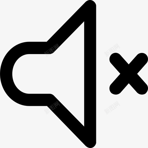 静音音乐图标系列粗体圆形svg_新图网 https://ixintu.com 粗体圆形 静音 音乐图标系列
