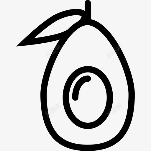 鳄梨食品15直链图标svg_新图网 https://ixintu.com 直链 食品15 鳄梨