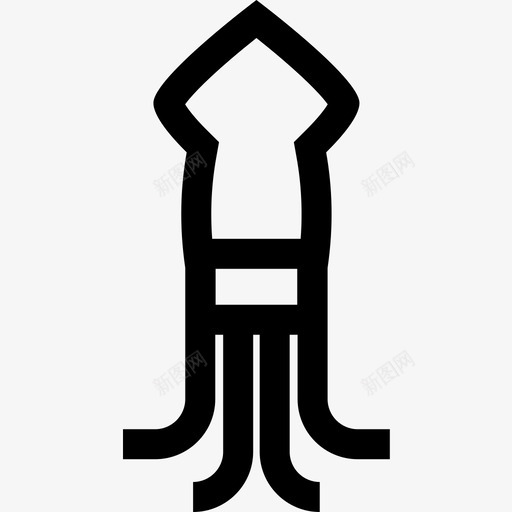 鱿鱼海洋生物5直系图标svg_新图网 https://ixintu.com 海洋生物5 直系 鱿鱼