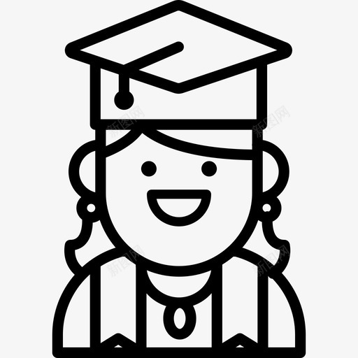 学生教育要素6线性图标svg_新图网 https://ixintu.com 学生 教育要素6 线性
