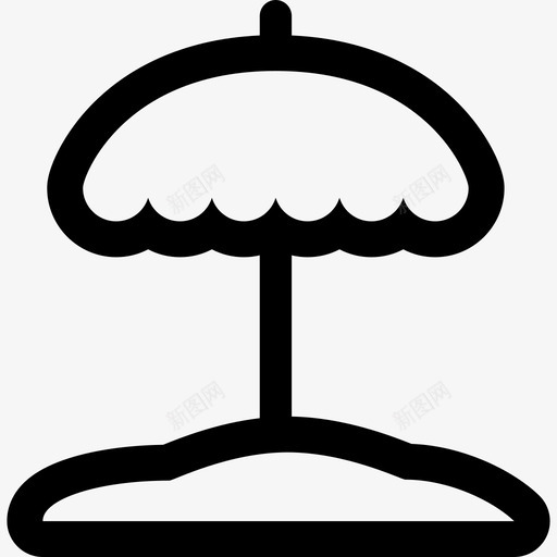 海滩墨西哥系列线性图标svg_新图网 https://ixintu.com 墨西哥系列 海滩 线性