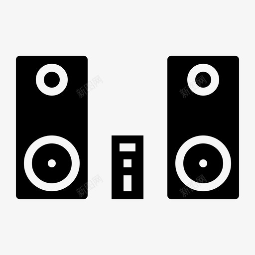 立体声音频音乐图标svg_新图网 https://ixintu.com wifi 扬声器 立体声 设备连接稳定 音乐 音频