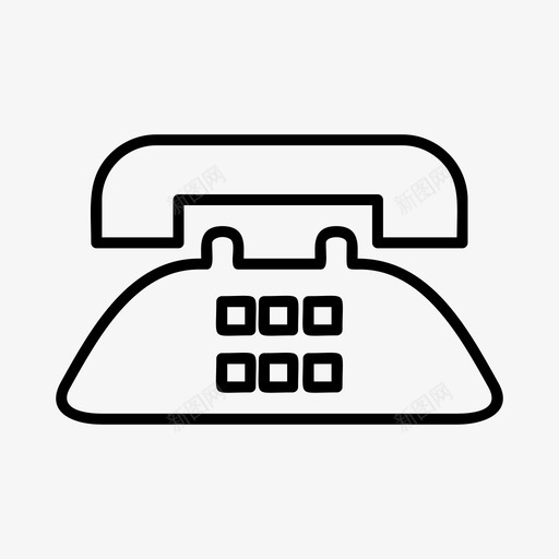 电话技术复古图标svg_新图网 https://ixintu.com 复古 技术 电话