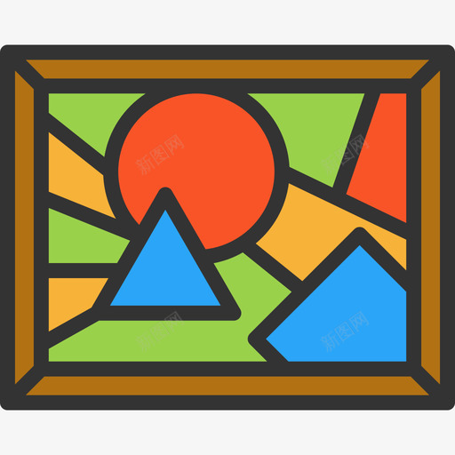 绘画博物馆2线性颜色图标svg_新图网 https://ixintu.com 博物馆2 线性颜色 绘画