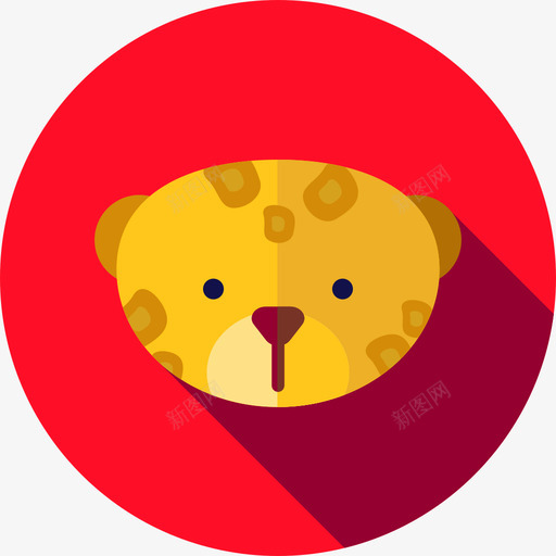 豹子动物3扁平图标svg_新图网 https://ixintu.com 动物3 扁平 豹子