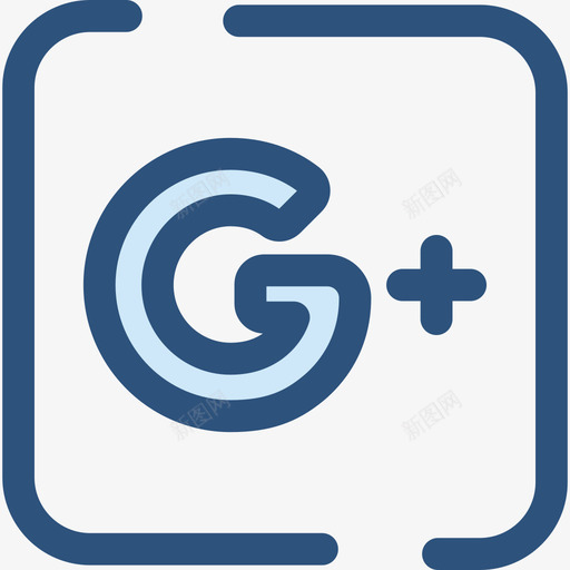 GooglePlus社交网络2蓝色图标svg_新图网 https://ixintu.com GooglePlus 社交网络2 蓝色