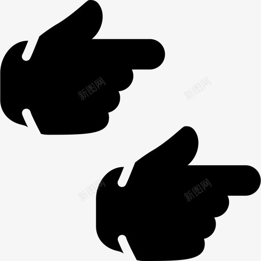 向右指手势4填充图标svg_新图网 https://ixintu.com 向右指 填充 手势4