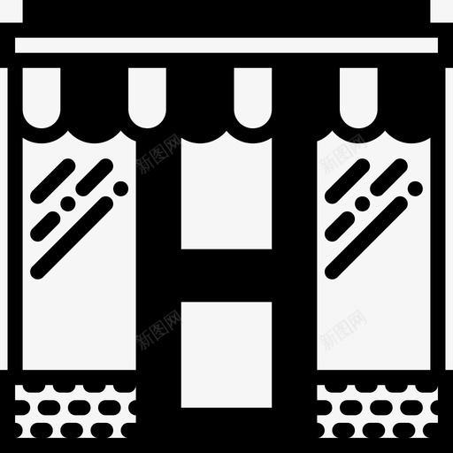 商店商务区填充区图标svg_新图网 https://ixintu.com 商务区 商店 填充区