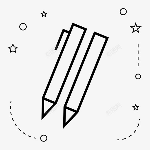 圆珠笔钢笔铅笔图标svg_新图网 https://ixintu.com 写字 圆珠笔 学校 钢笔 铅笔