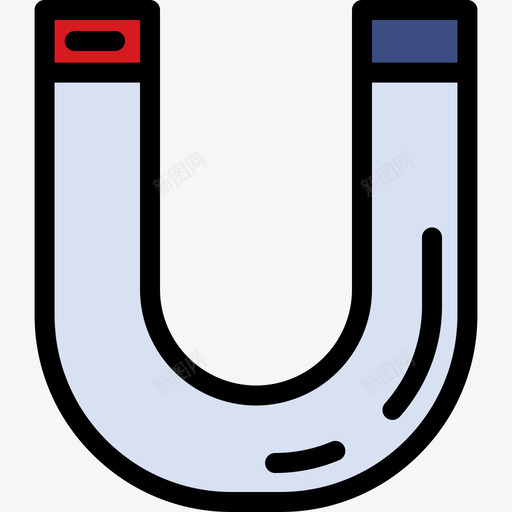 磁铁科学研究元素线性颜色图标svg_新图网 https://ixintu.com 磁铁 科学研究元素 线性颜色