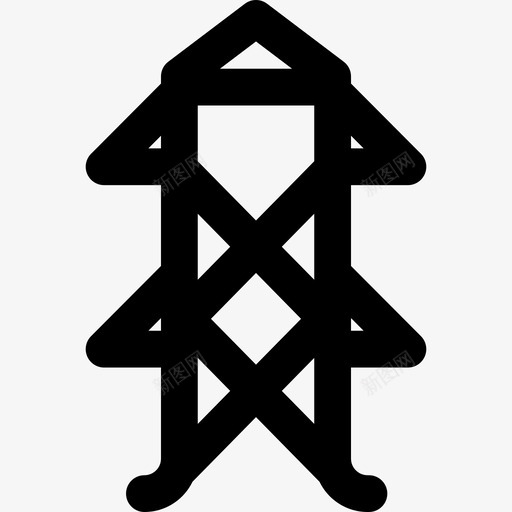 电线塔城市和建筑物线性线性图标svg_新图网 https://ixintu.com 城市和建筑物线性 电线塔 线性