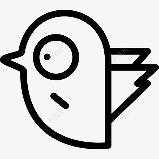 鸟动物头直系图标svg_新图网 https://ixintu.com 动物头 直系 鸟