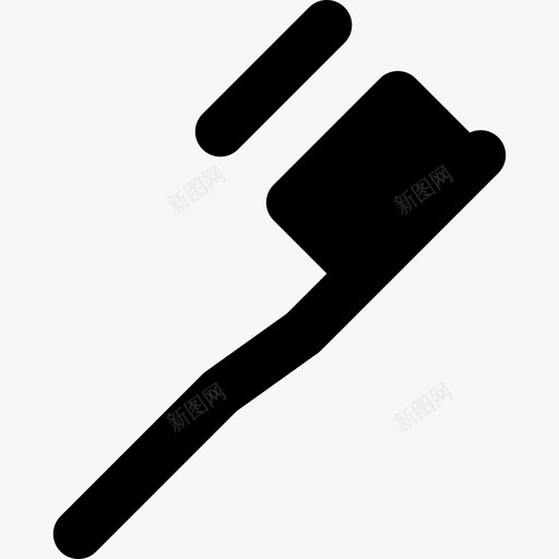 牙刷静止元件2填充式图标svg_新图网 https://ixintu.com 填充式 牙刷 静止元件2