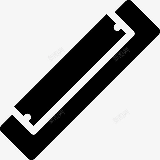 口琴乐器8填充图标svg_新图网 https://ixintu.com 乐器8 口琴 填充