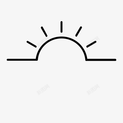 太阳明亮天气图标svg_新图网 https://ixintu.com 天气 天气轮廓 太阳 明亮