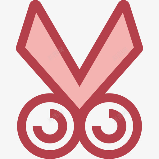 剪刀教育1红色图标svg_新图网 https://ixintu.com 剪刀 教育1 红色