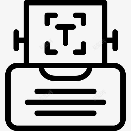 打字机搜索引擎优化和在线营销2线性图标svg_新图网 https://ixintu.com 打字机 搜索引擎优化和在线营销2 线性