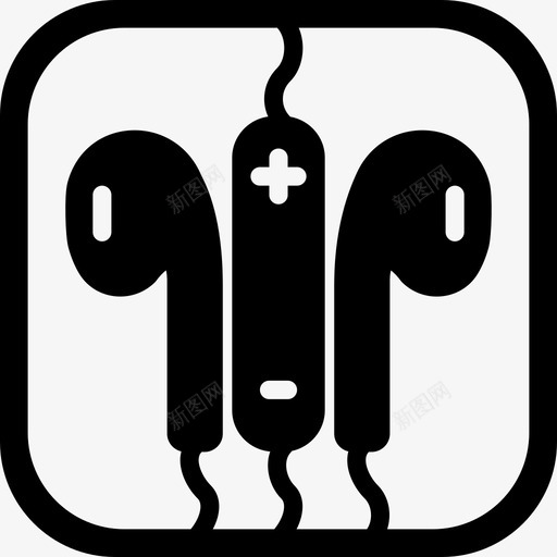 耳机音乐套装填充图标svg_新图网 https://ixintu.com 填充 耳机 音乐套装