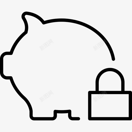 存钱罐商业搜索引擎优化2线性图标svg_新图网 https://ixintu.com 商业搜索引擎优化2 存钱罐 线性