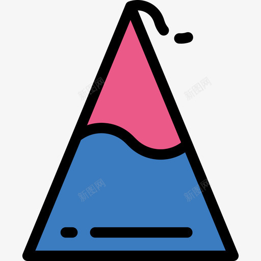 帽子生日聚会系列线性颜色图标svg_新图网 https://ixintu.com 帽子 生日聚会系列 线性颜色
