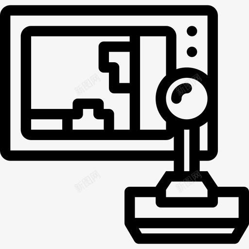 电视游戏5直线图标svg_新图网 https://ixintu.com 游戏5 电视 直线