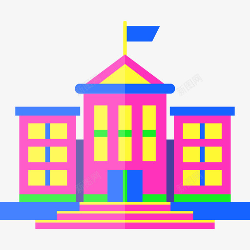 豪宅建筑物彩色建筑图标svg_新图网 https://ixintu.com 建筑物 彩色建筑 豪宅