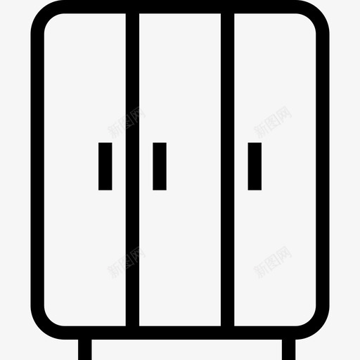 壁橱家用和家具元件线性图标svg_新图网 https://ixintu.com 壁橱 家用和家具元件 线性