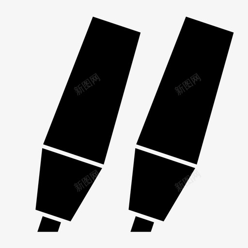 荧光笔记号笔工具图标svg_新图网 https://ixintu.com 下划线 学校 工具 荧光笔 记号笔