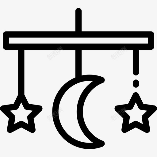 婴儿床玩具睡眠时间概述线性图标svg_新图网 https://ixintu.com 婴儿床玩具 睡眠时间概述 线性
