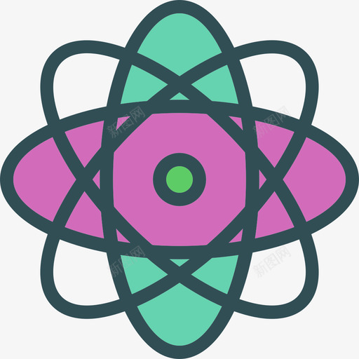 原子科学7线性颜色图标svg_新图网 https://ixintu.com 原子 科学7 线性颜色