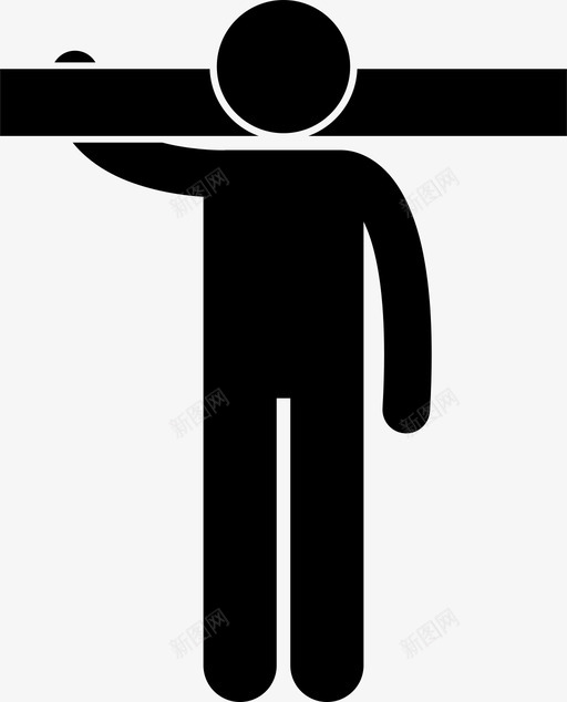 人抬木建筑人图标svg_新图网 https://ixintu.com 人 人手持各种建筑工人工具和设备 人抬木 工 建筑 板