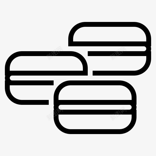 杏仁饼烘焙甜点图标svg_新图网 https://ixintu.com 杏仁饼 烘焙 甜点 面包房001