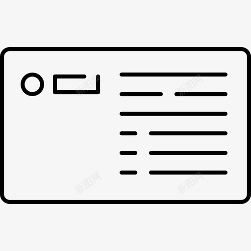 名片办公和商务2128px线图标svg_新图网 https://ixintu.com 128px线 办公和商务2 名片
