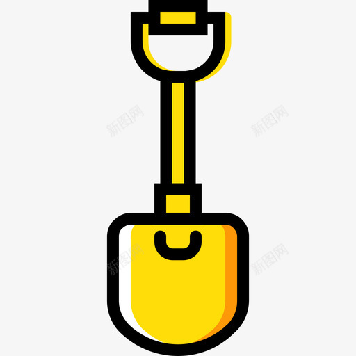 铲子施工8黄色图标svg_新图网 https://ixintu.com 施工8 铲子 黄色
