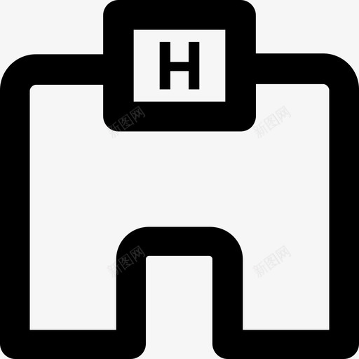 医院医疗保健图标集粗体圆形svg_新图网 https://ixintu.com 医疗保健图标集 医院 粗体圆形