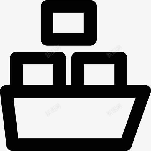 货船物流配送图标集合粗体圆形svg_新图网 https://ixintu.com 物流配送图标集合 粗体圆形 货船