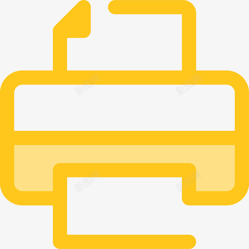 打印用户界面10黄色图标svg_新图网 https://ixintu.com 打印 用户界面10 黄色