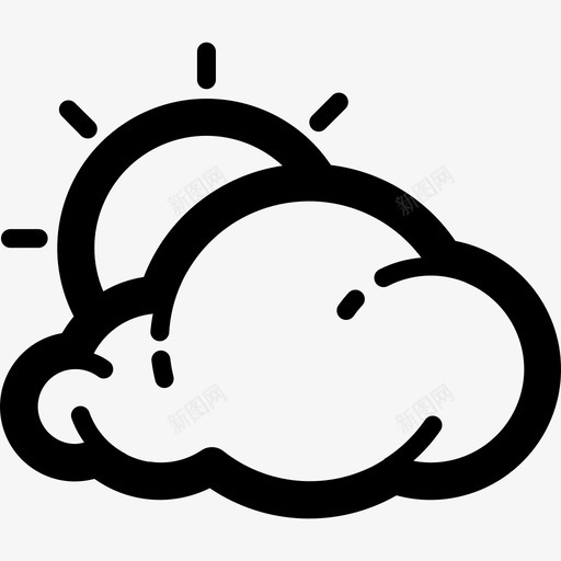 阴天17号天气线性图标svg_新图网 https://ixintu.com 17号天气 线性 阴天