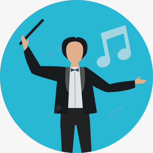 管弦乐队音乐娱乐圆形平面图标svg_新图网 https://ixintu.com 圆形平面 管弦乐队 音乐娱乐
