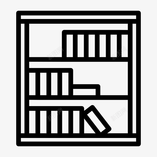 书架家具家居图标svg_新图网 https://ixintu.com 书架 室内 家具 家居