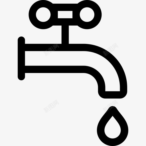 水龙头生态图标2轮廓svg_新图网 https://ixintu.com 水龙头 生态图标2 轮廓