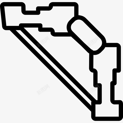 弓游戏套装直线型图标svg_新图网 https://ixintu.com 弓 游戏套装 直线型